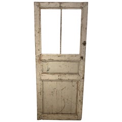 Antique 19th Century French Distressed Painted Door
