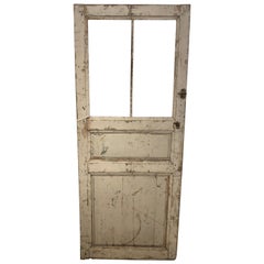 19th Century French Distressed Painted Door