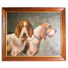 Pittura francese del XIX secolo con cane