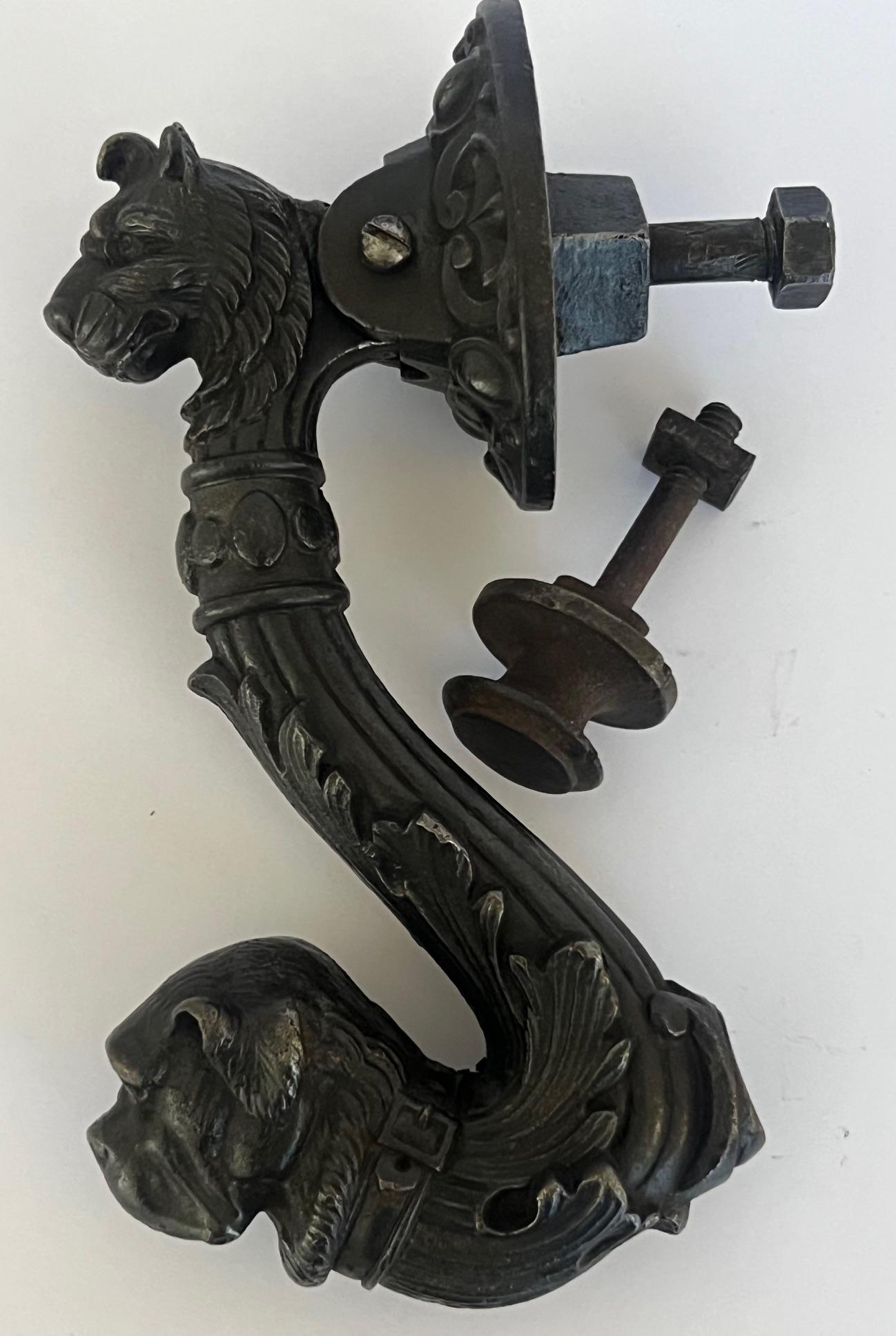 19th Century French Door Knocker With Dog im Angebot 3