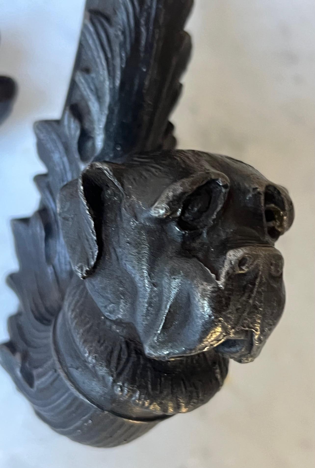 19th Century French Door Knocker With Dog im Angebot 7