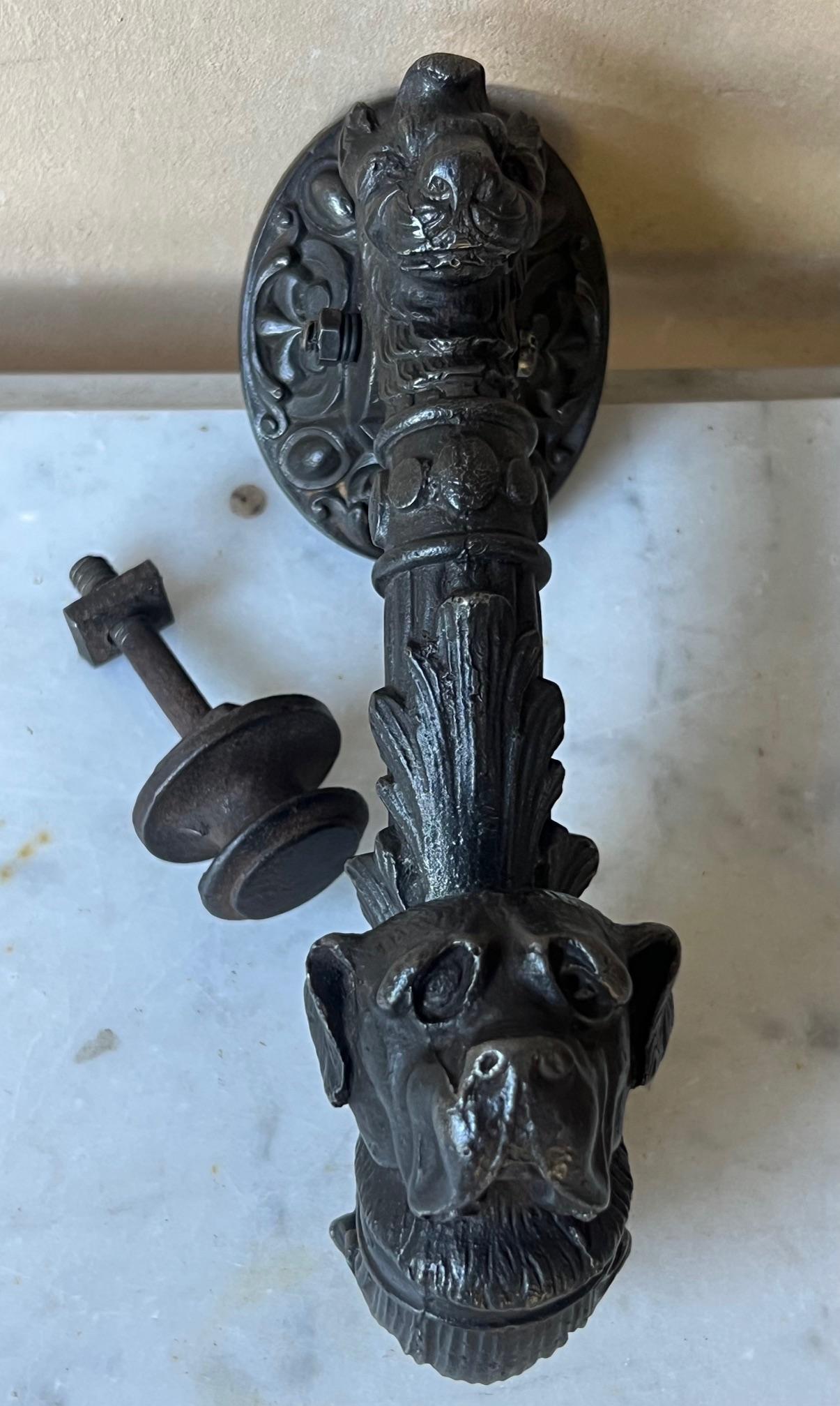 19th Century French Door Knocker With Dog im Angebot 8