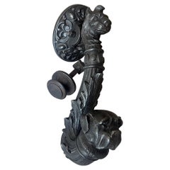 19th Century French Door Knocker With Dog