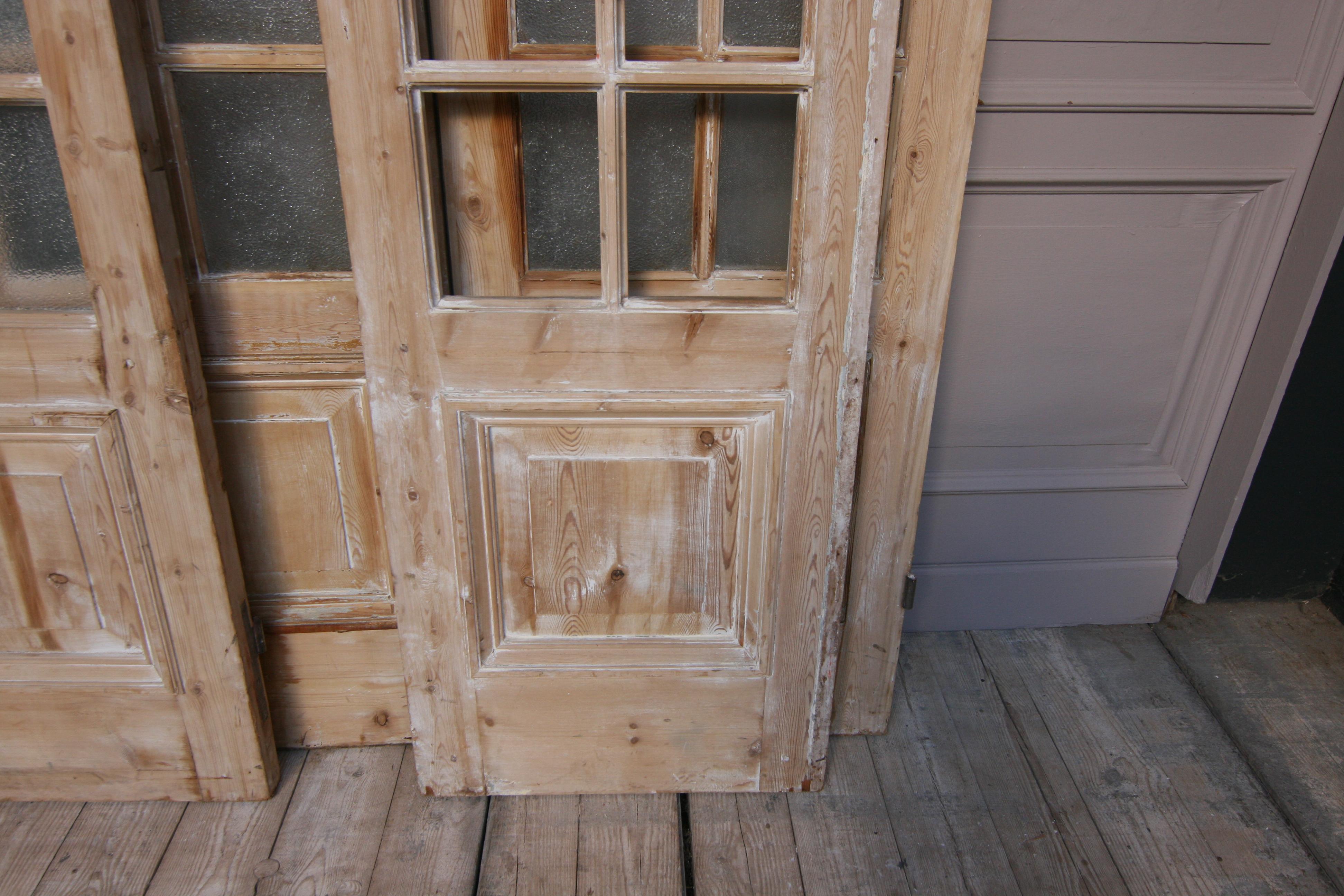 19th Century French Doors Made of Pine, Set of 7 10