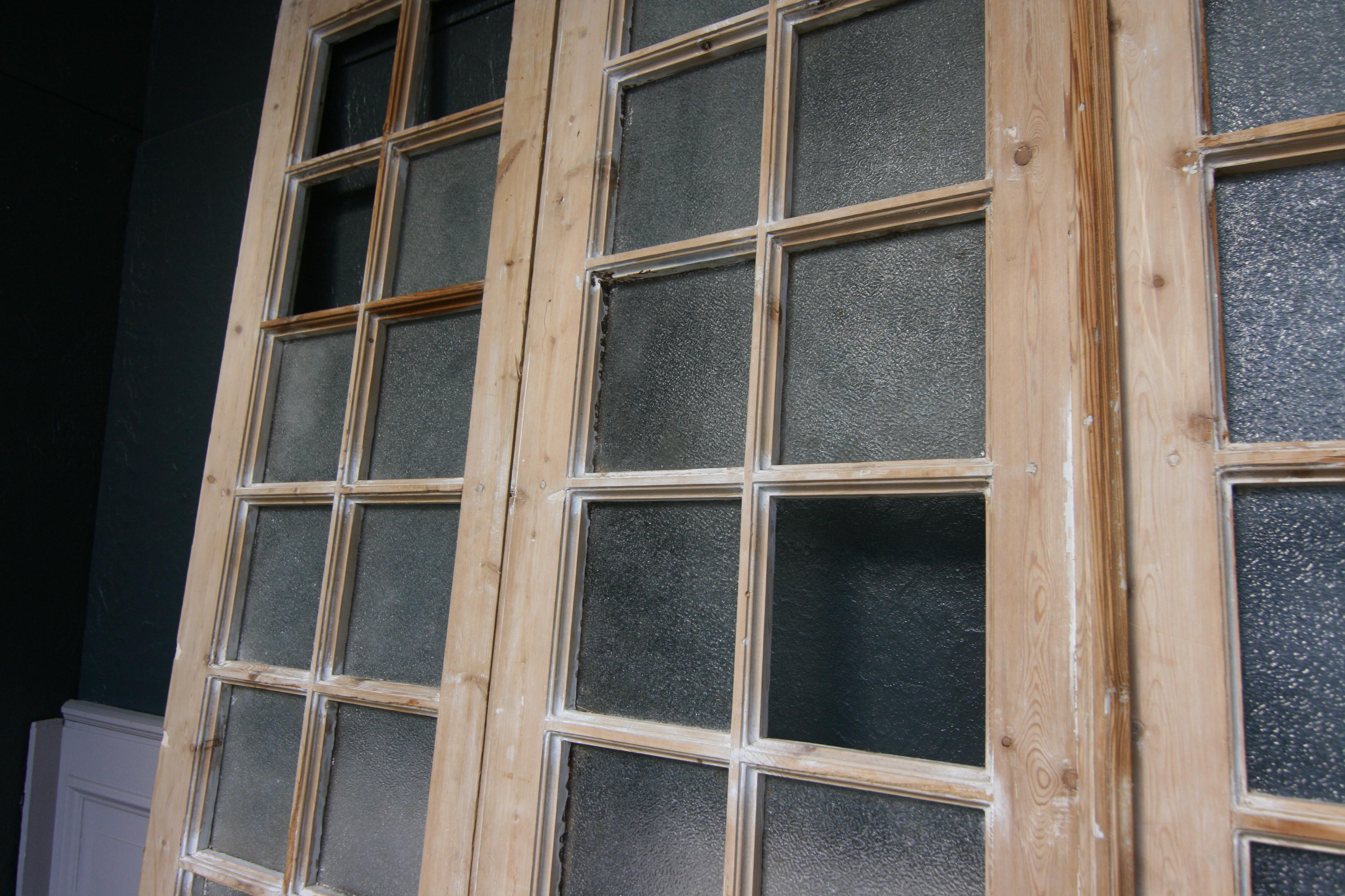 19th Century French Doors Made of Pine, Set of 7 2