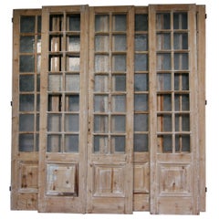 19th Century French Doors Made of Pine, Set of 7