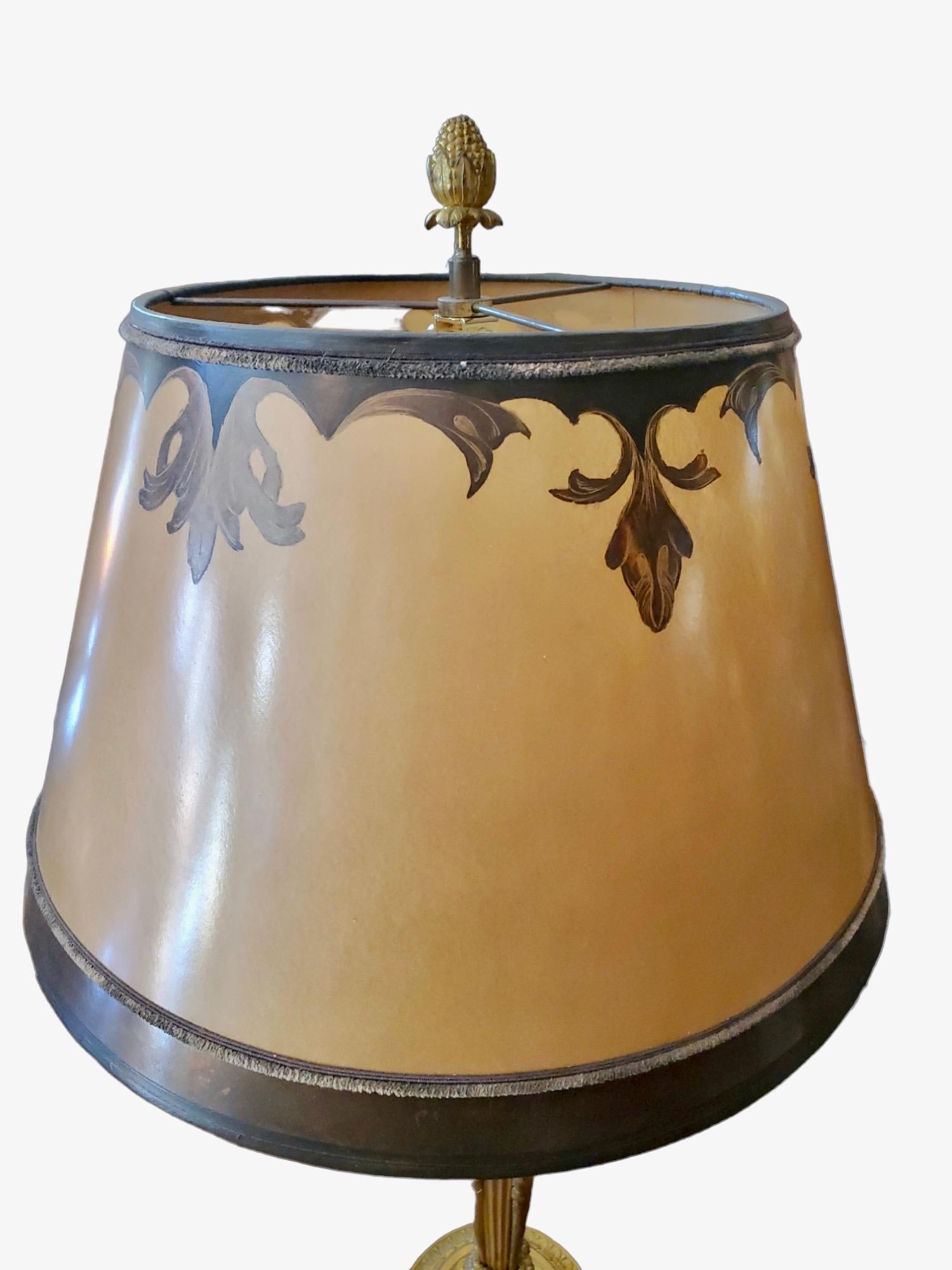 Moulage Lampes à bougeoirs françaises en bronze doré du XIXe siècle en vente