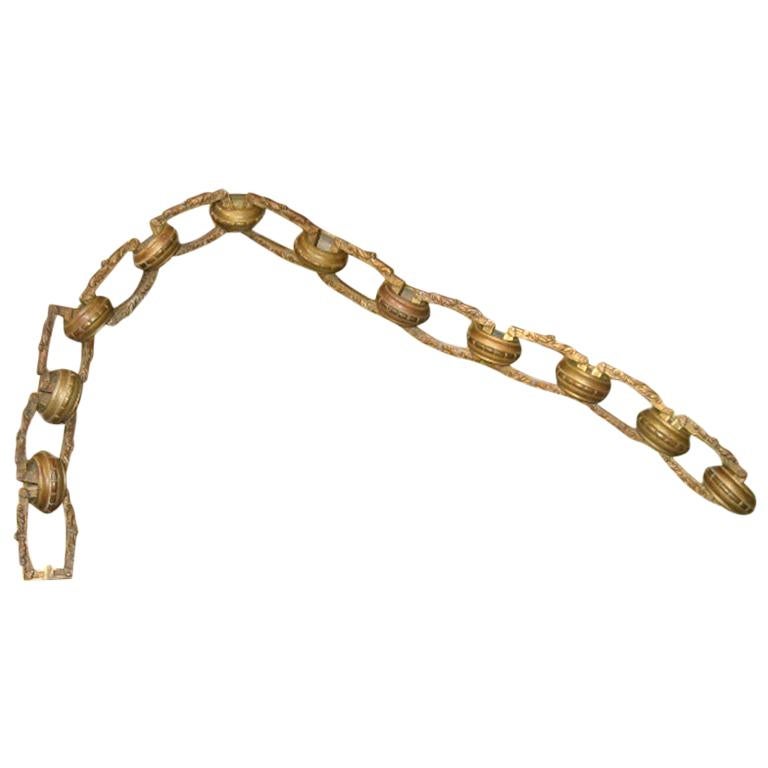 19th Century French Dore Bronze Length of Chain