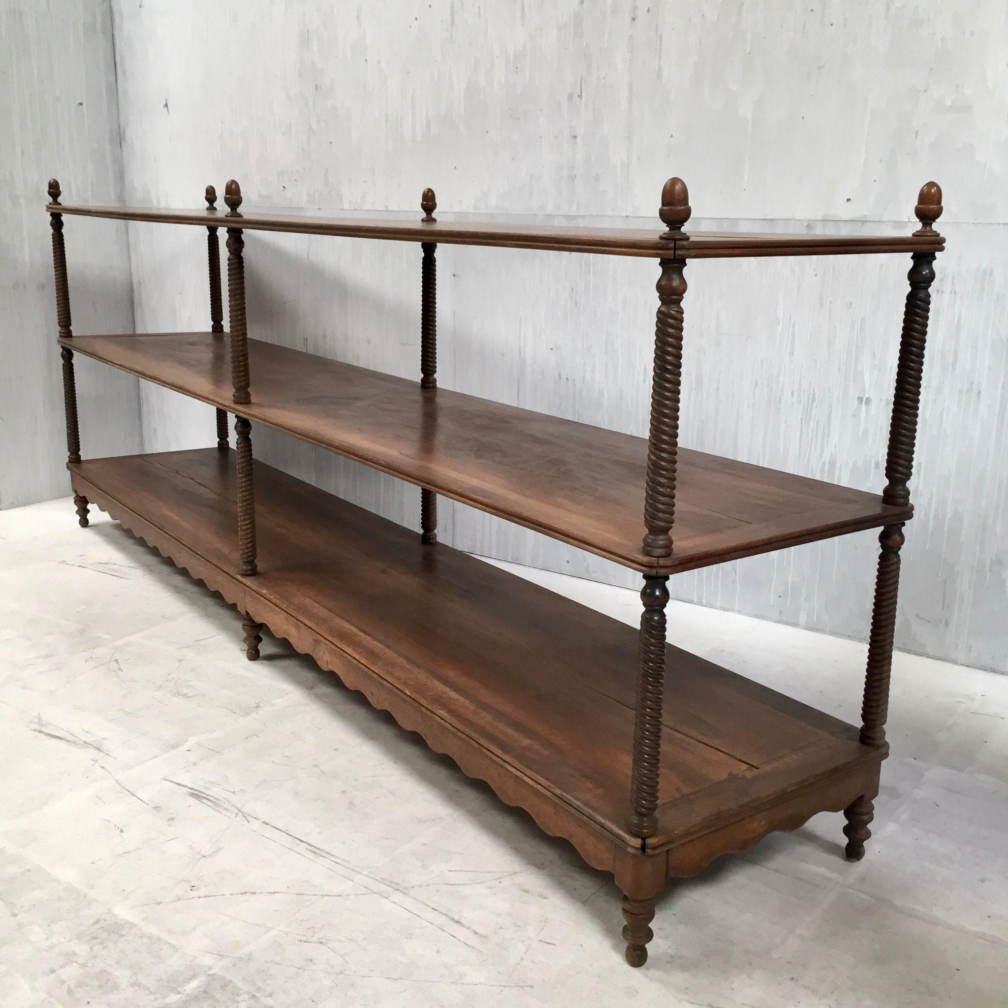 Polished 19th Century French Drapers Console