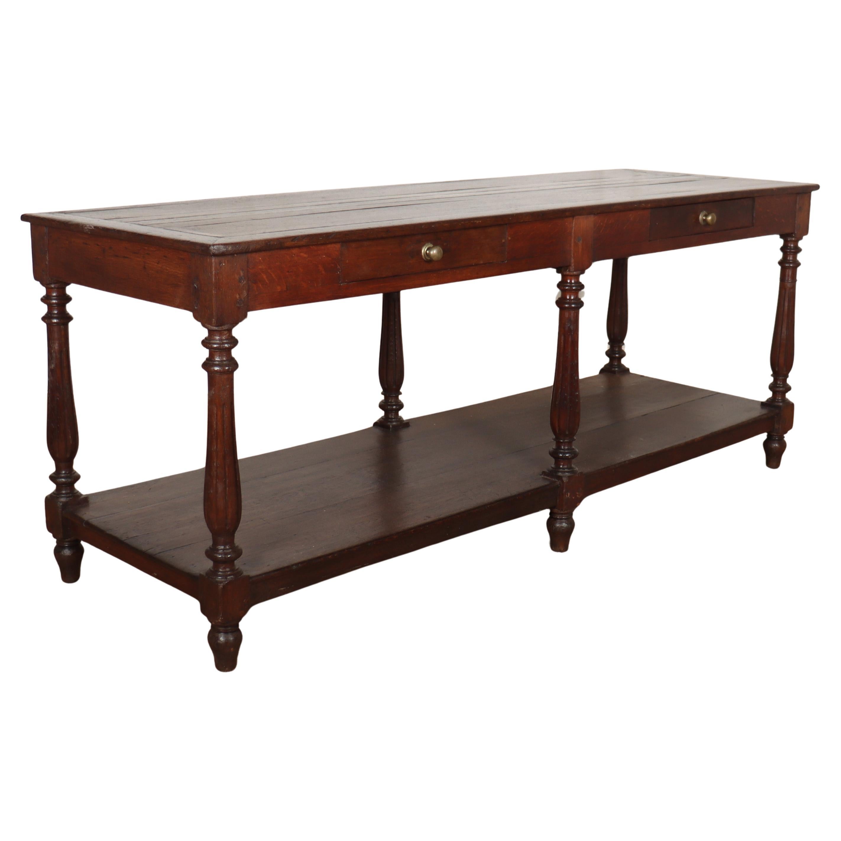 Table de drapier française du 19e siècle