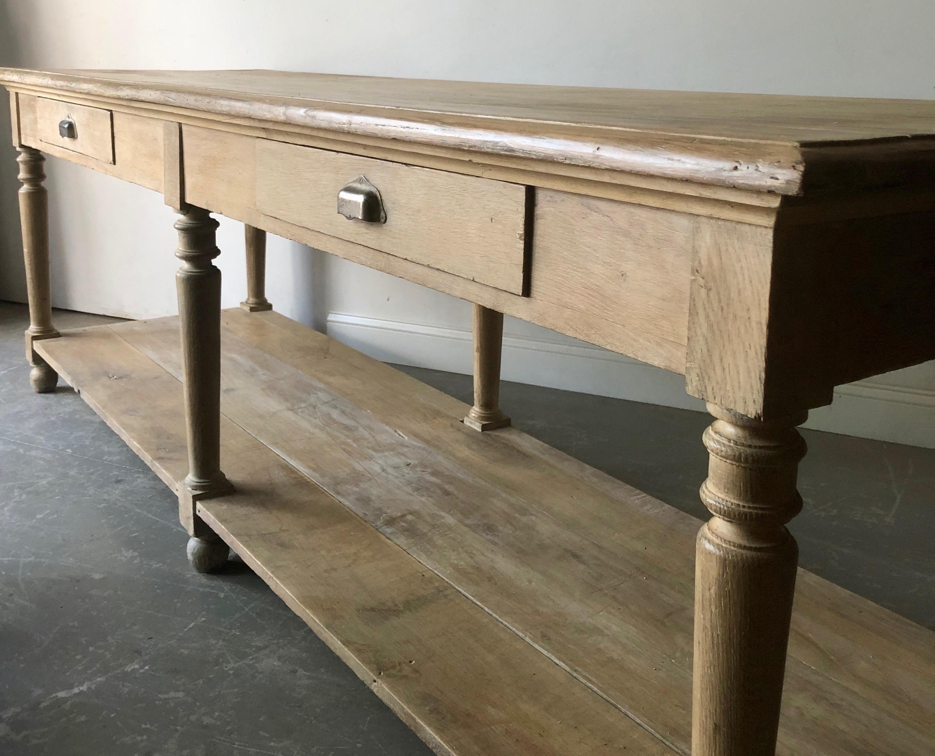 Hand-Carved 19th Century French Drapery Table