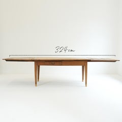 19th Century French Draw Leaf Provincial Fruitwood Farmhouse Table