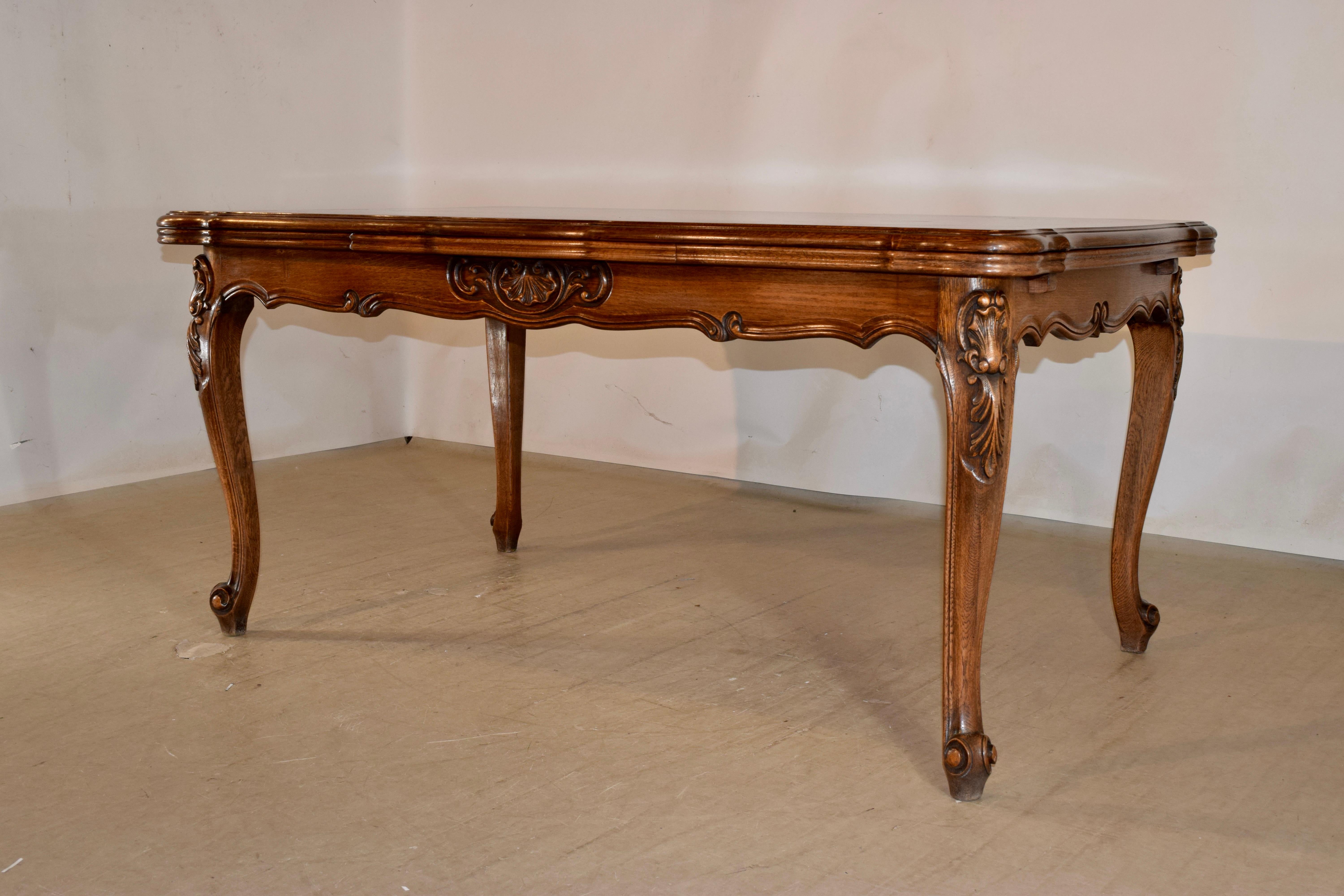 Parquetry 19th Century French Draw Leaf Table