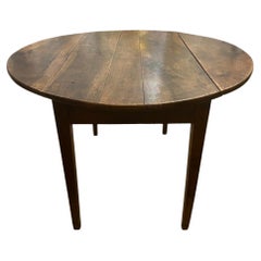 19th Century French Drop Leaf Table in Black Walnut