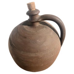 19th Century French Earthenware Pot, Antique European Pottery