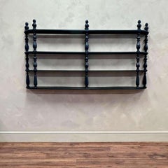 19th Century French Ebonised Bobbin Wall Shelves