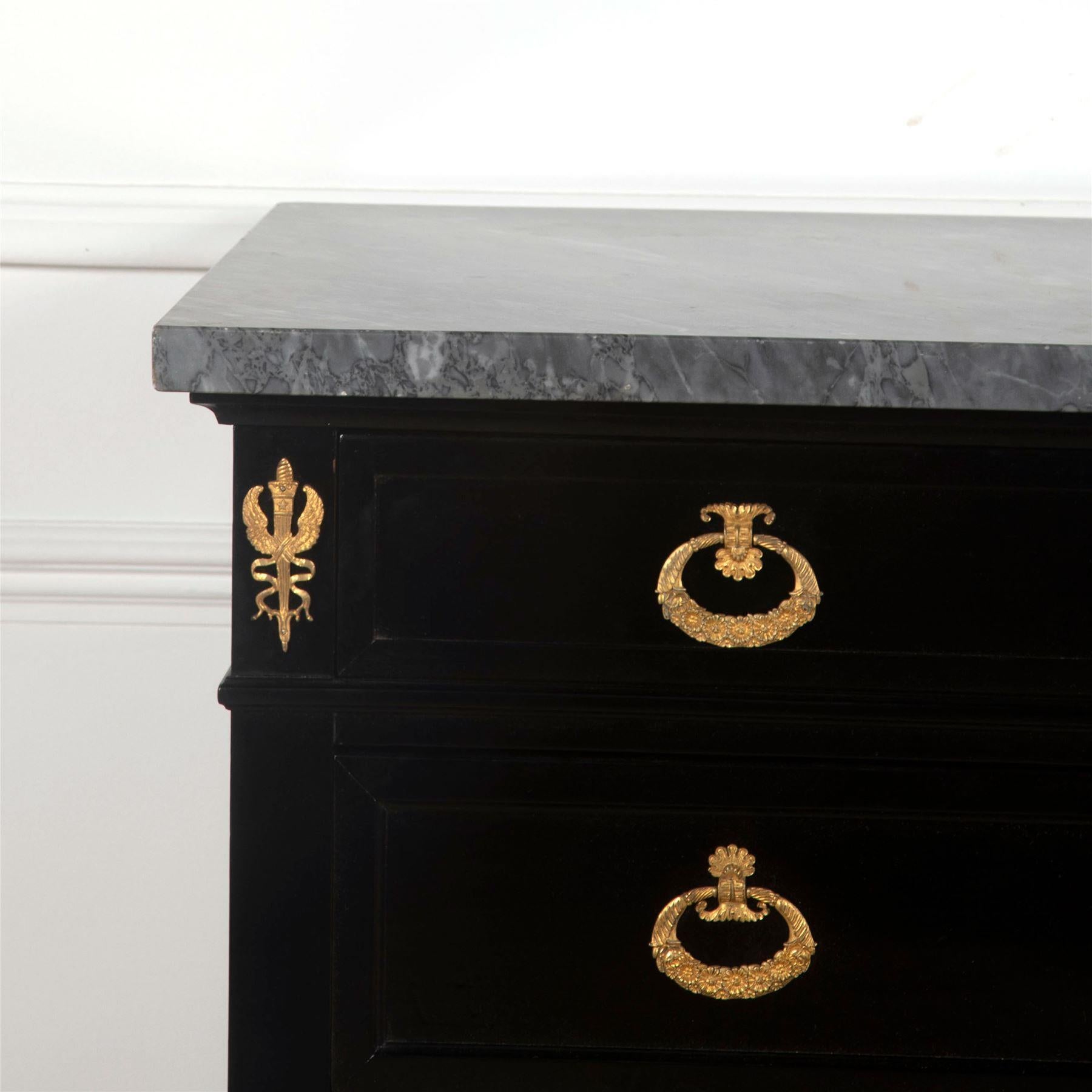 19th Century French Ebonized Commode by Ebeniste Bardie, Bordeaux In Good Condition In Gloucestershire, GB