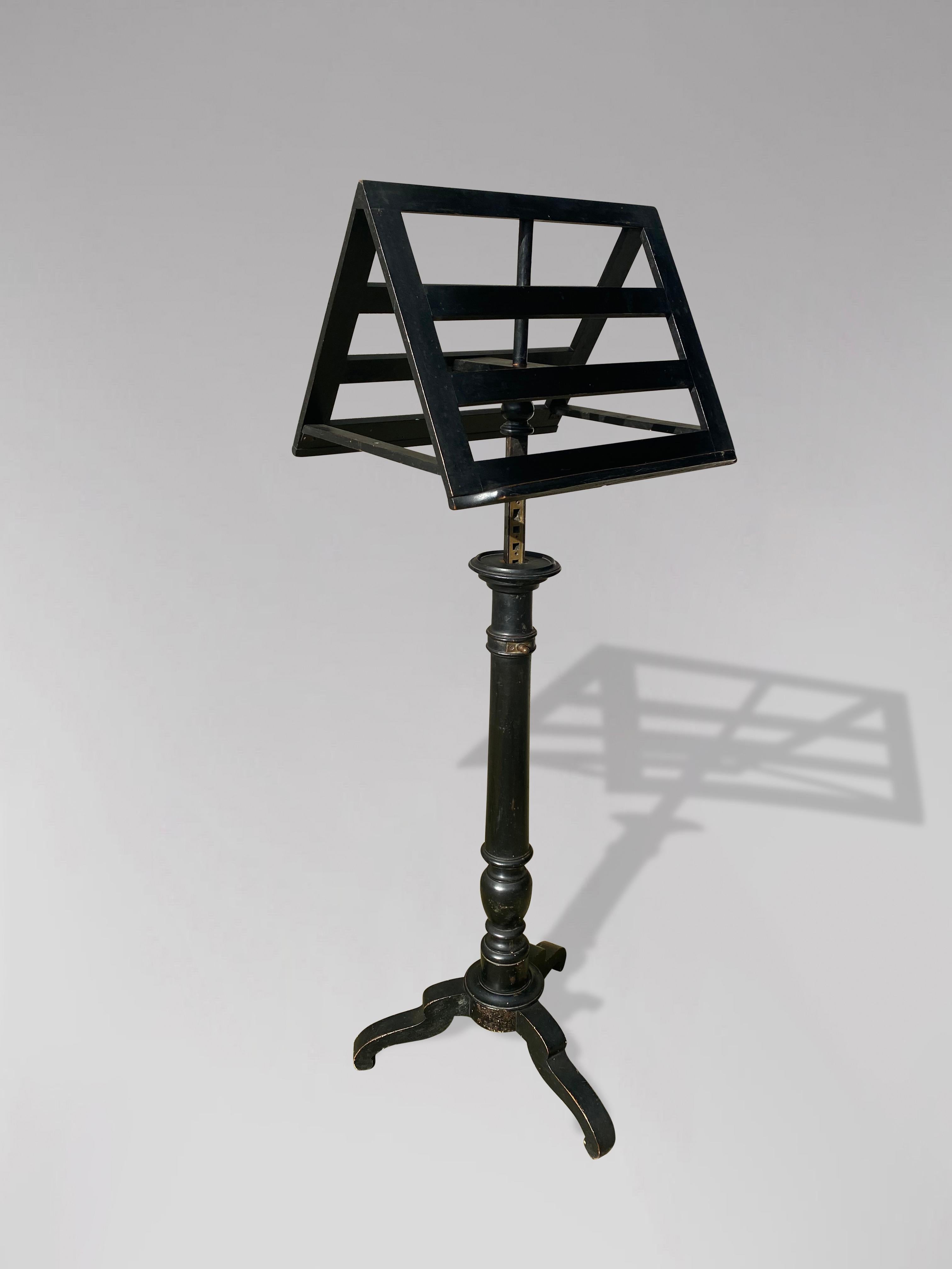French 19th Century french Ebonised Duet Music Stand For Sale
