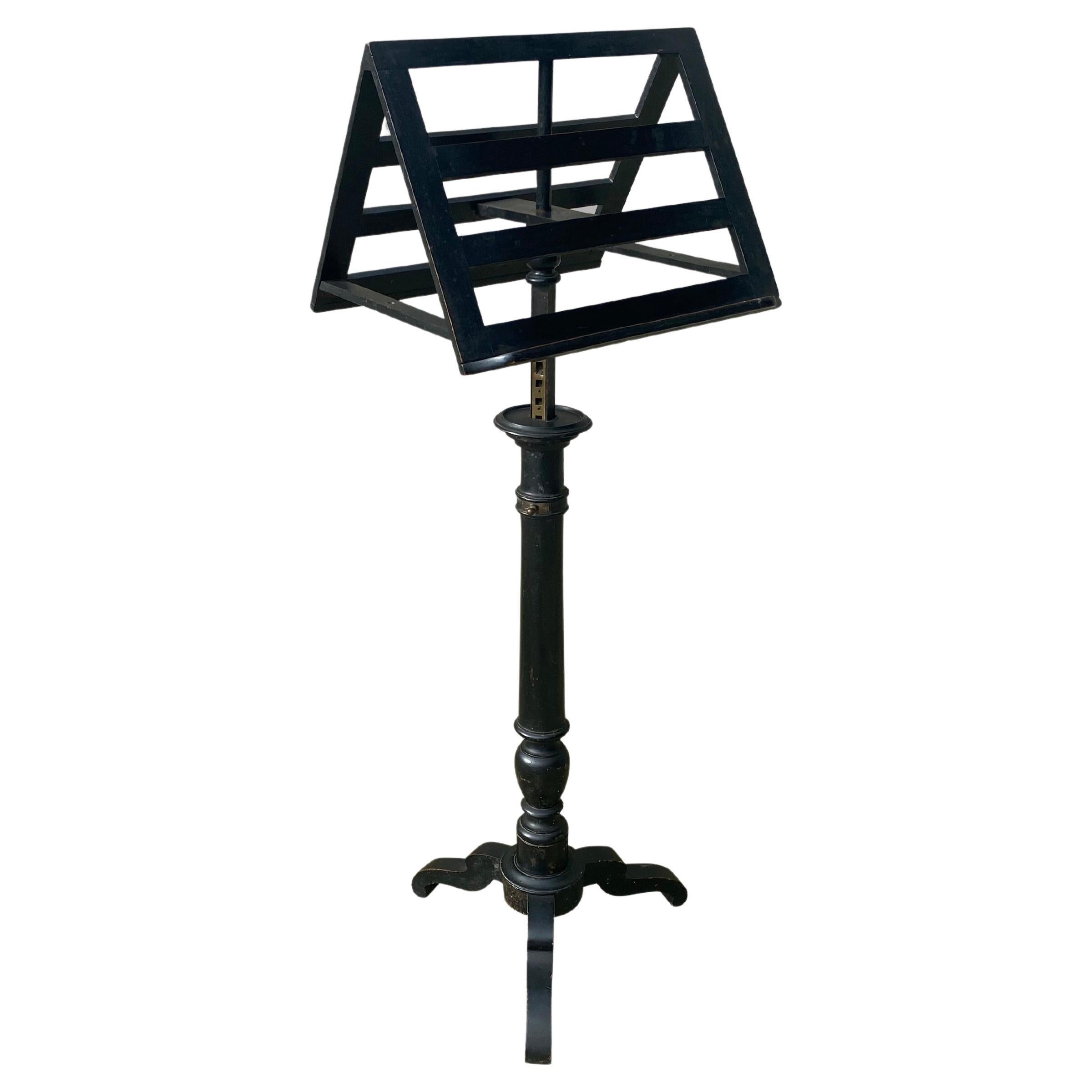 19th Century french Ebonised Duet Music Stand For Sale