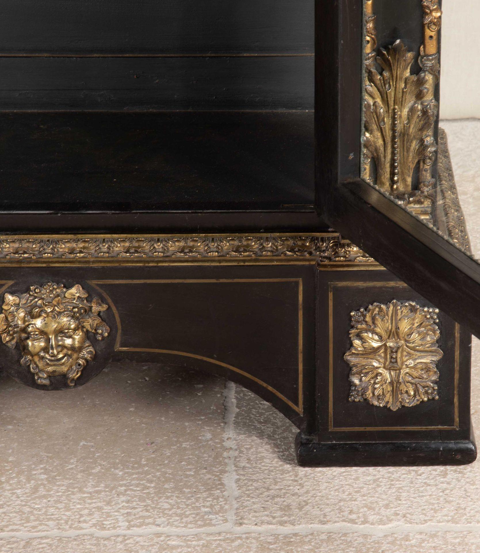 19th Century French Ebonised Pier Cabinet with Gilt Bronze Decoration For Sale 6