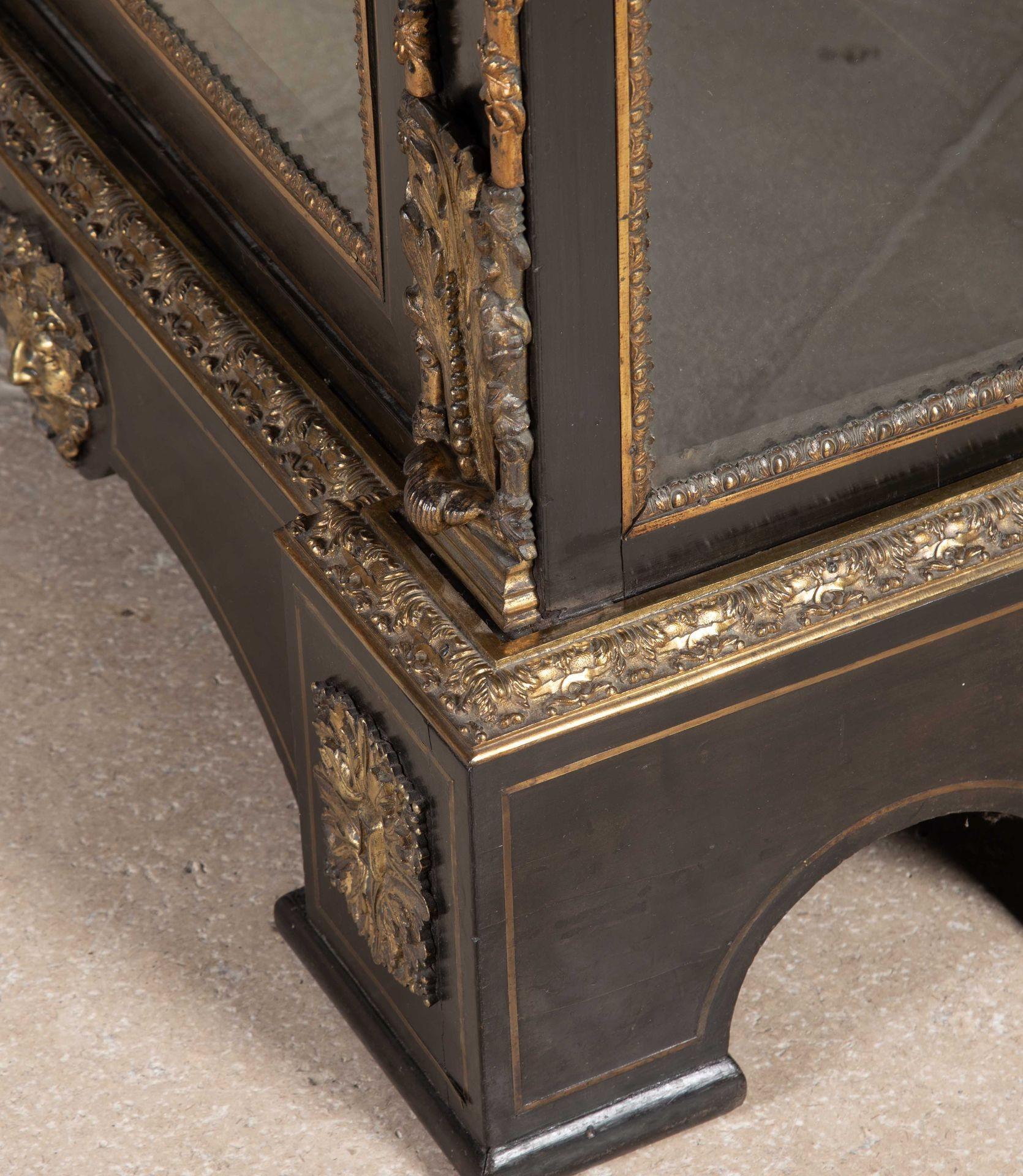 19th Century French Ebonised Pier Cabinet with Gilt Bronze Decoration For Sale 7