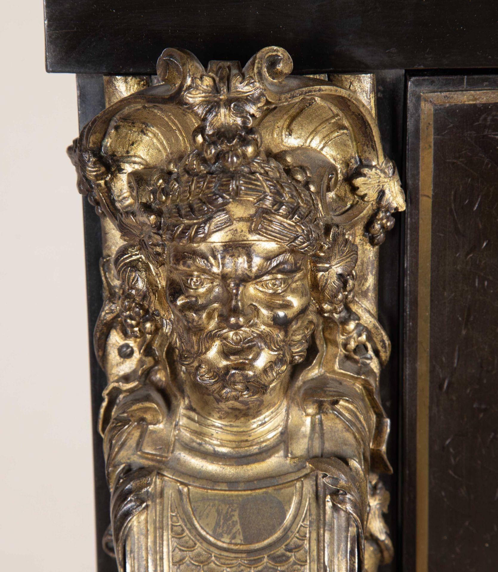 19th Century French Ebonised Pier Cabinet with Gilt Bronze Decoration For Sale 3