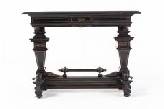 19th Century French Ebonised Side Table