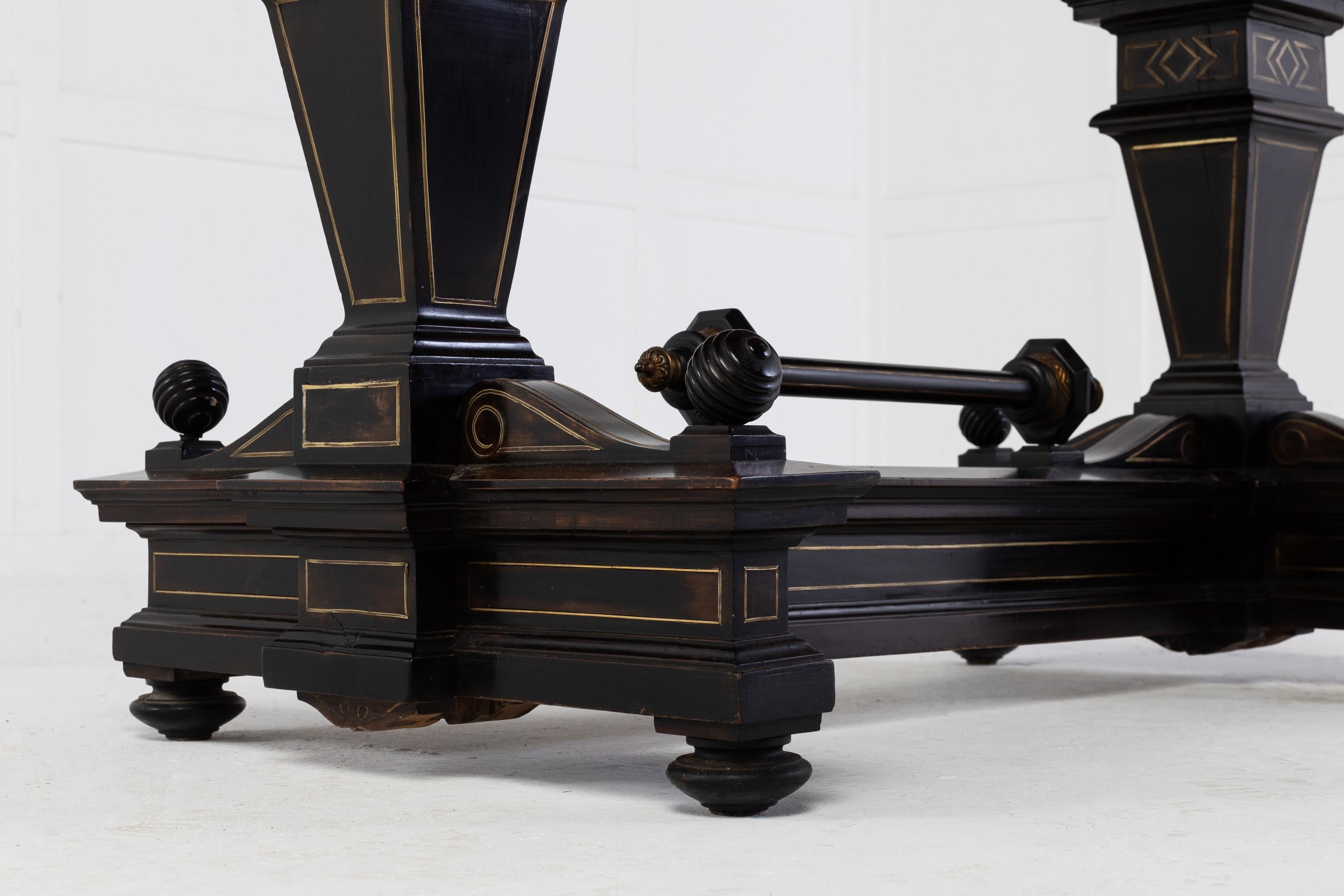 19th Century French Ebonised Side Table For Sale 1