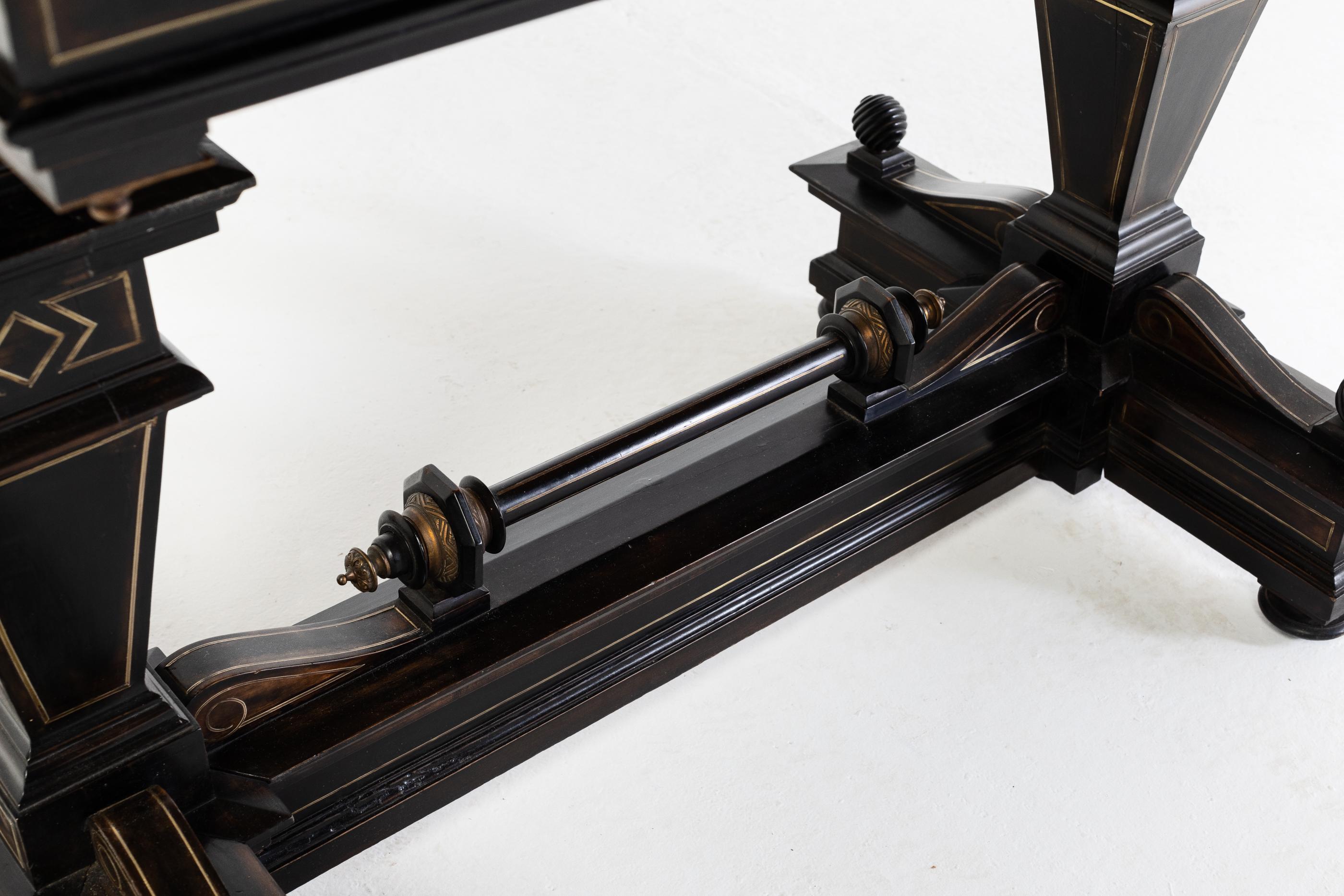 19th Century French Ebonised Side Table For Sale 2