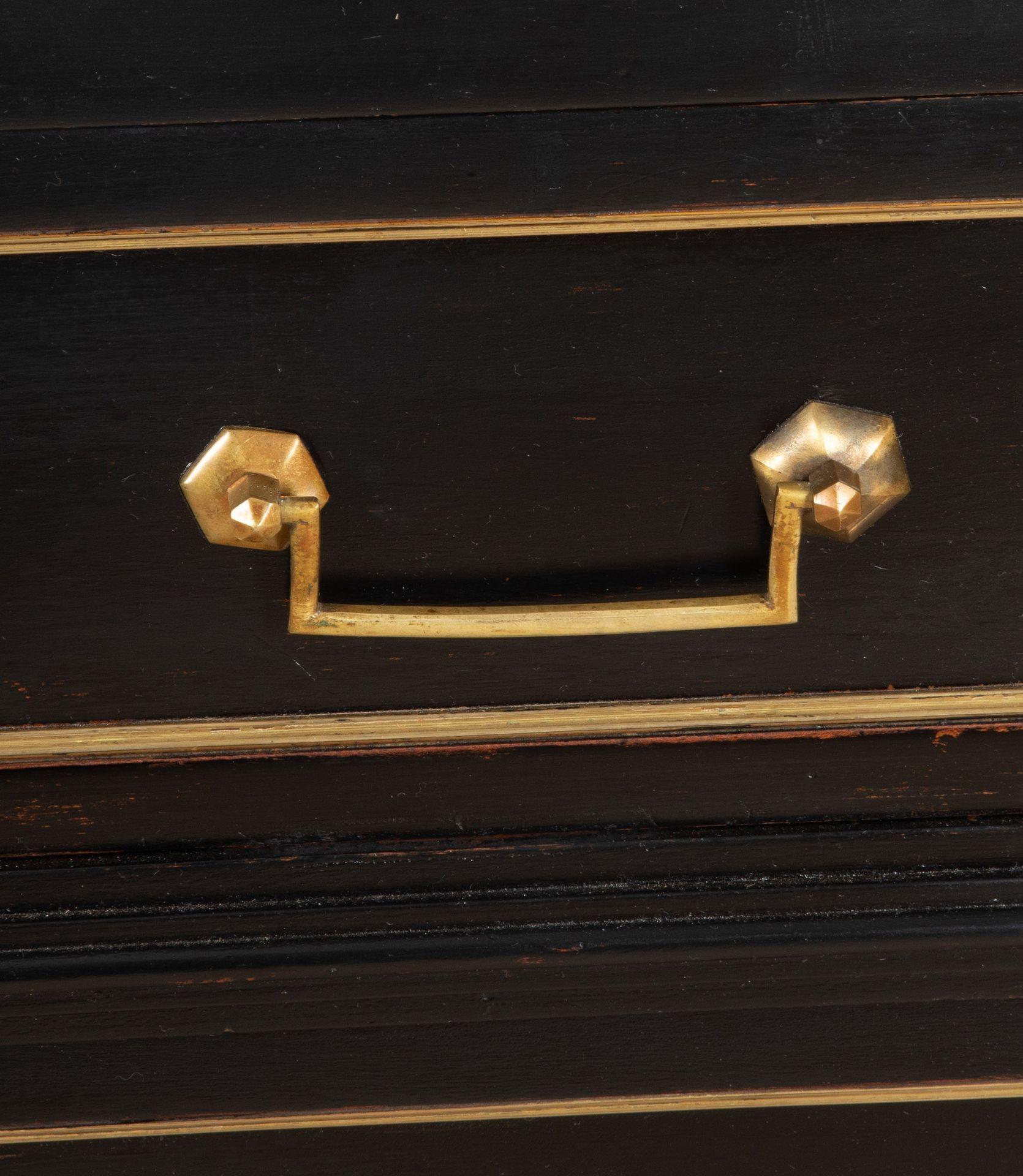 19th Century French Ebonised Three Drawer Commode For Sale 2