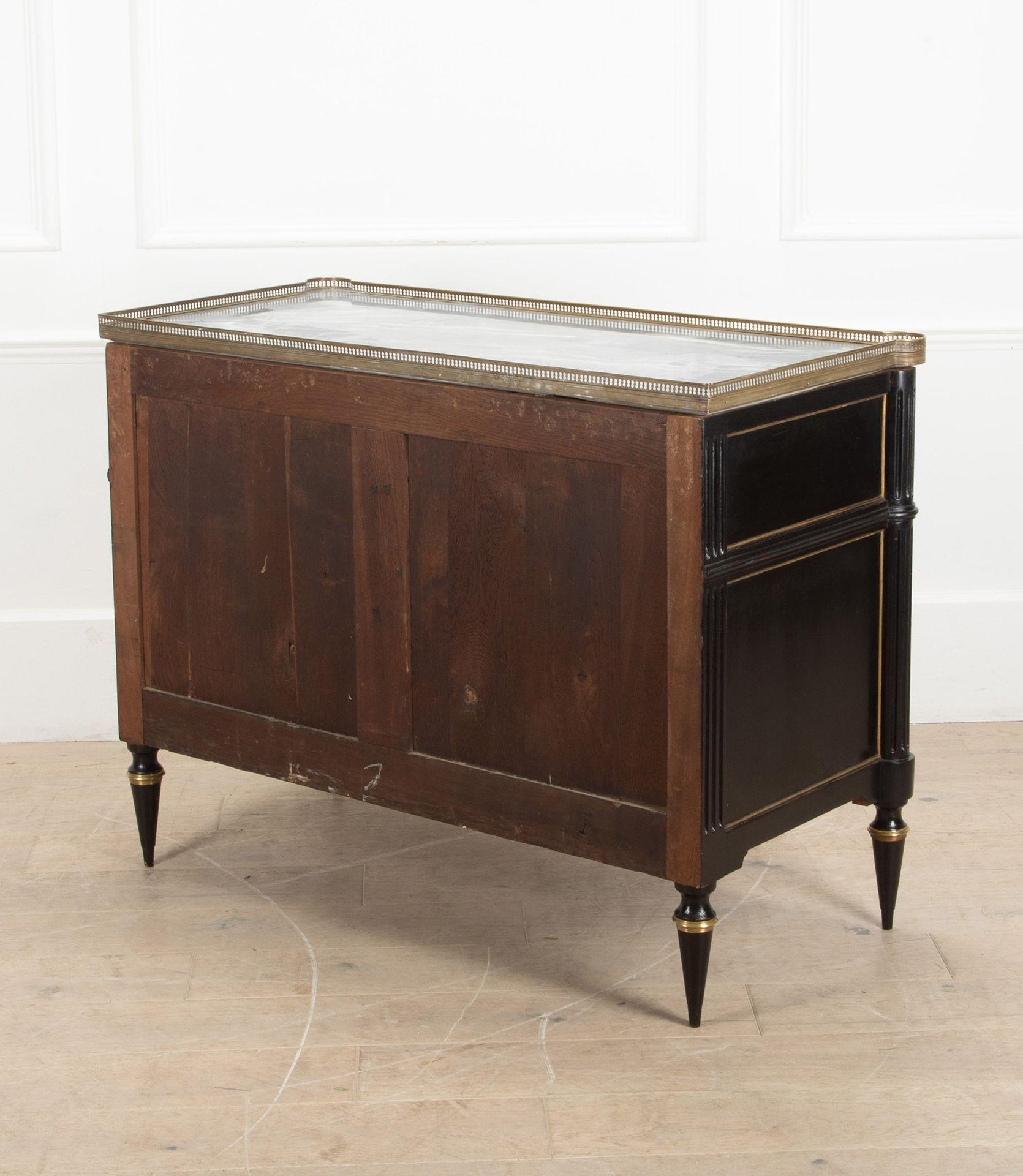 19th Century French Ebonised Three Drawer Commode For Sale 3