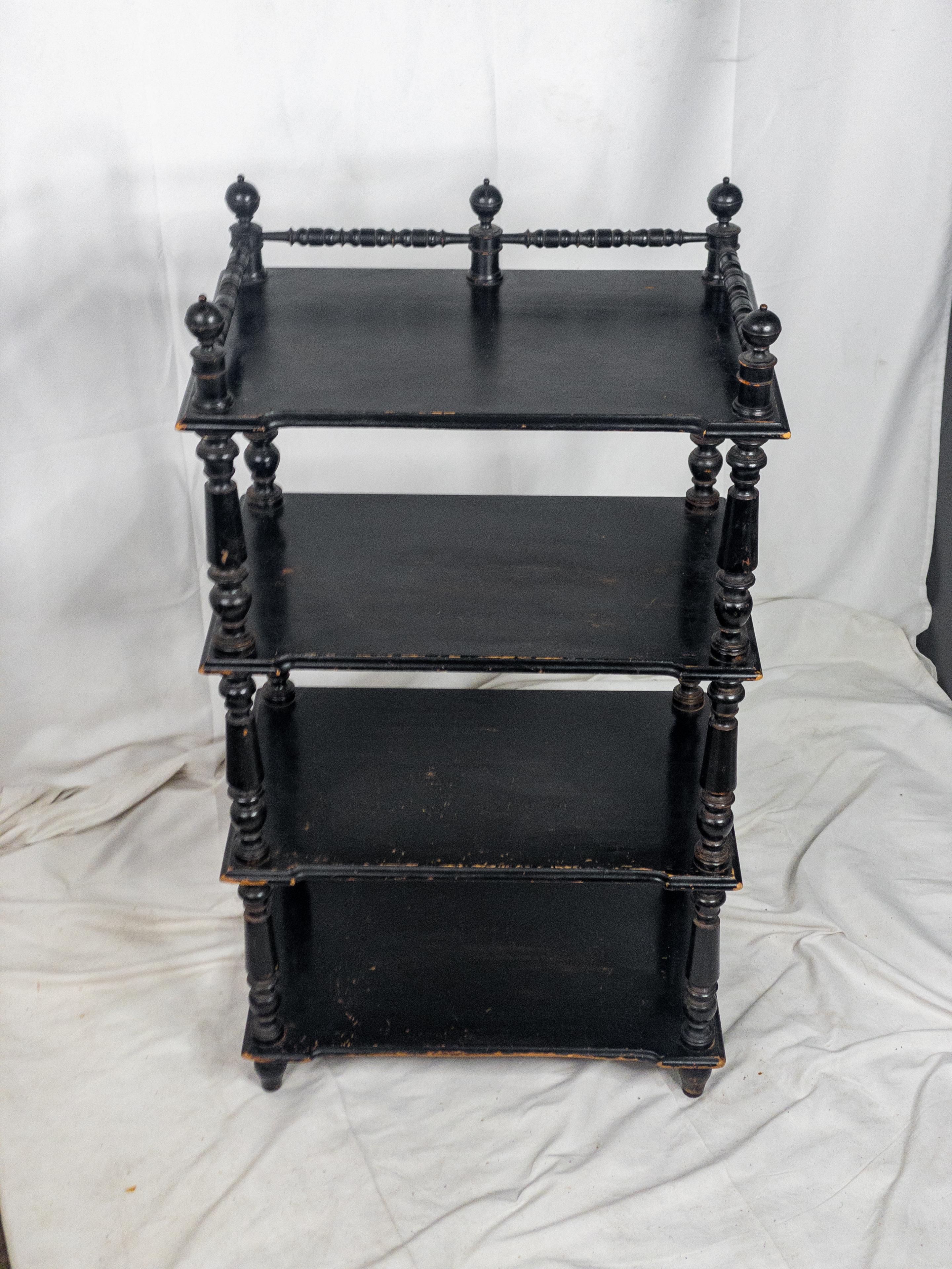 French Provincial 19th Century French Ebonized Shelf For Sale