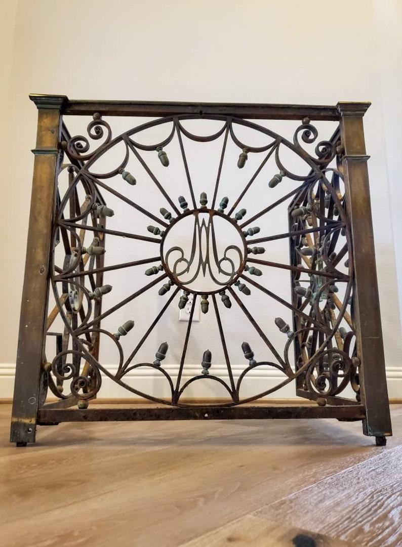 Gothic Revival 19th Century French Ecclesiastical Iron & Bronze Altar Rail For Sale