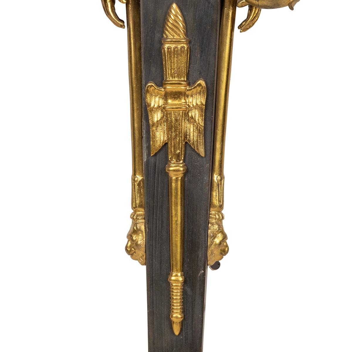 Neoclassical 19th Century French Egyptian Revival Part Ormolu D'appliques Wall Lights, c 1830 For Sale