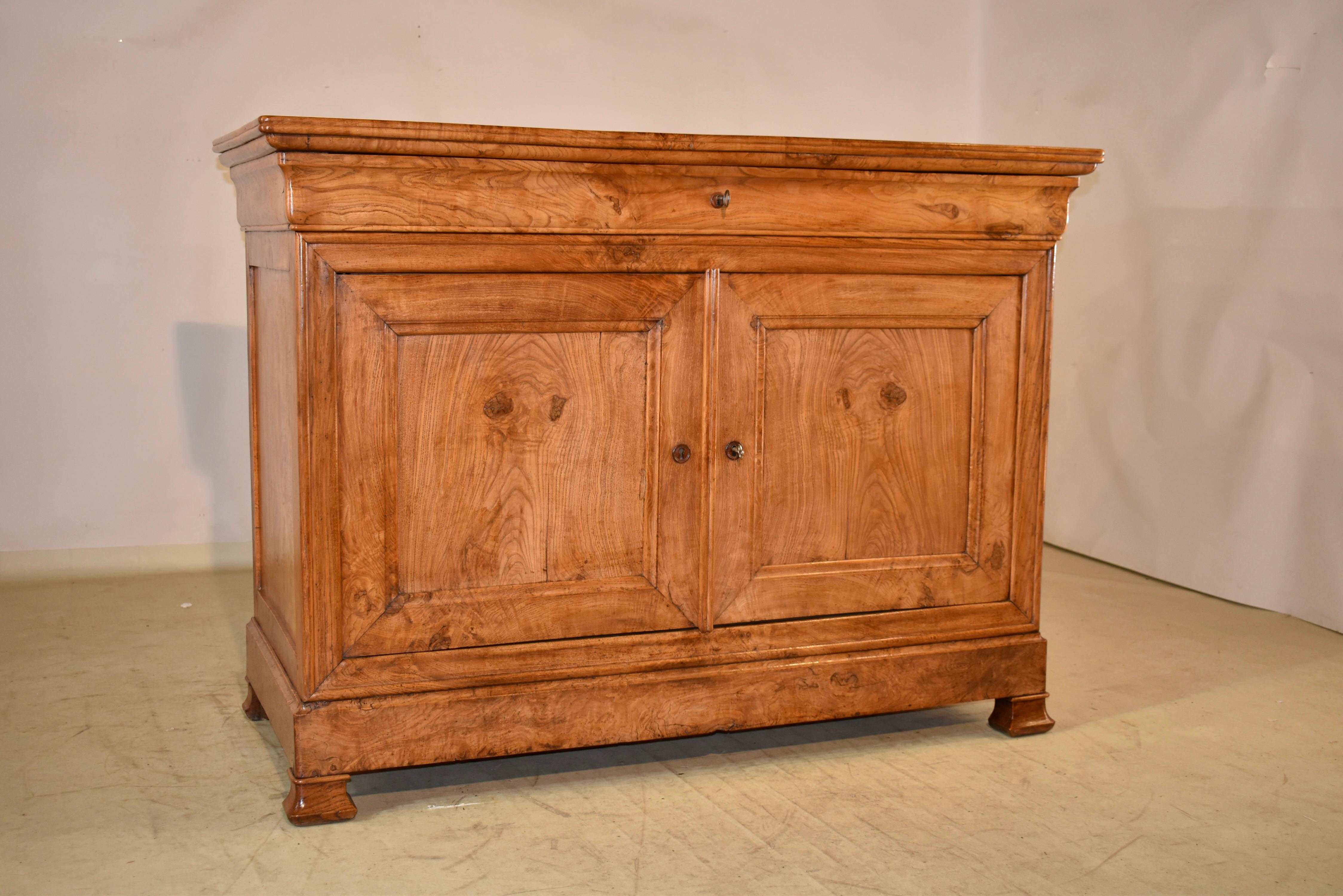 Louis Philippe 19th Century French Elm Buffet  For Sale