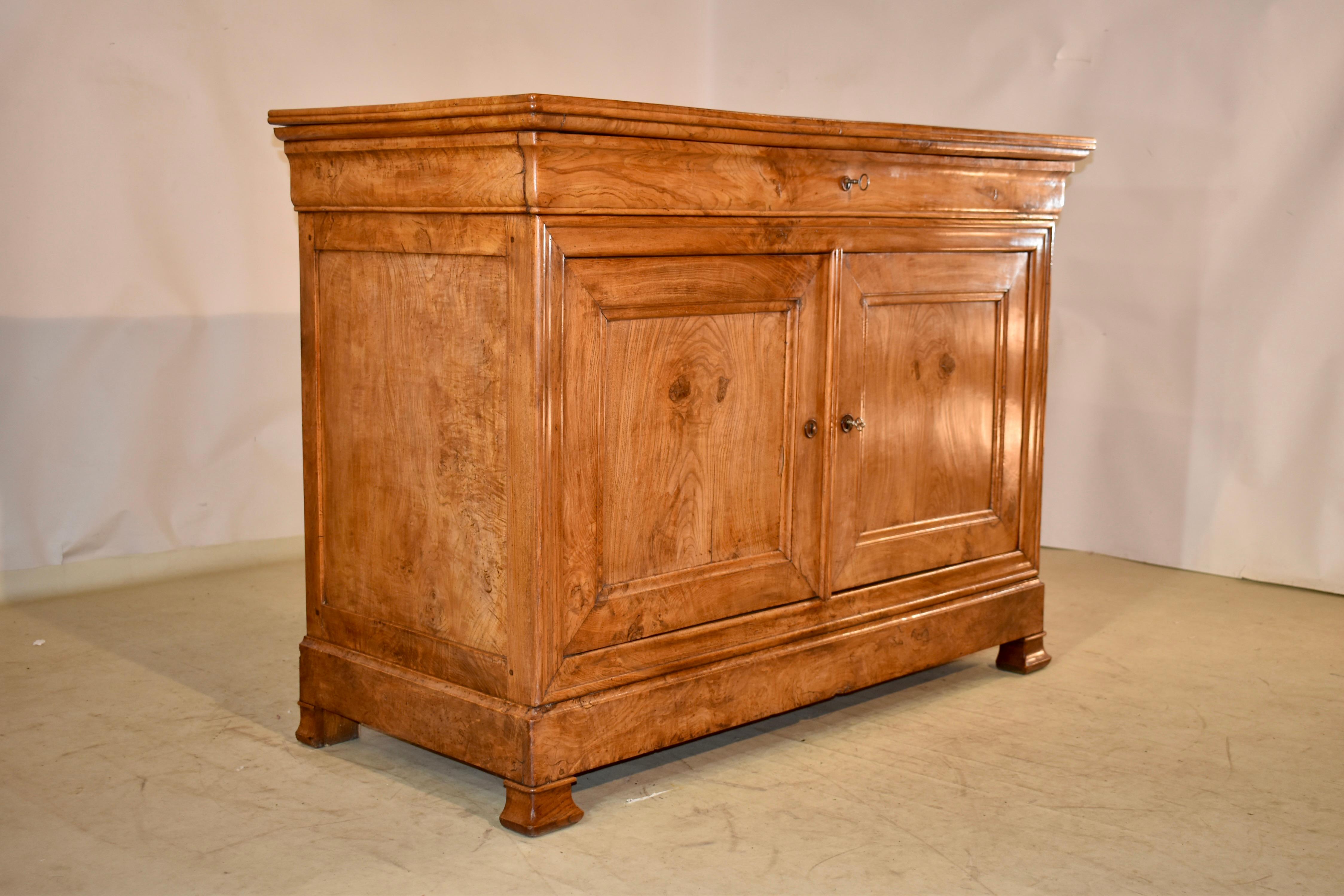 19th Century French Elm Buffet  In Good Condition For Sale In High Point, NC
