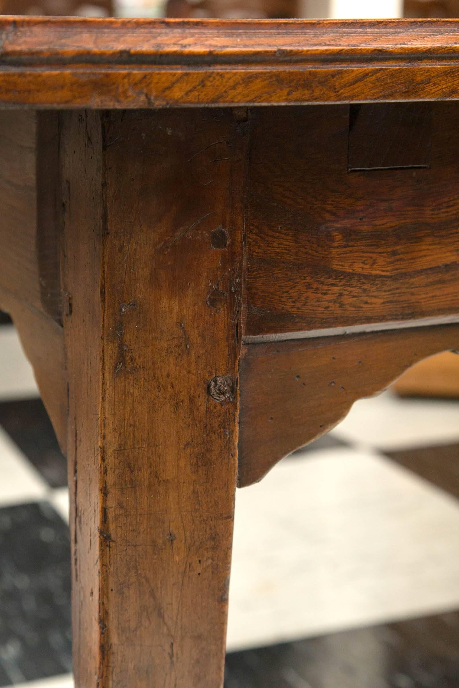 19th Century French Elm Farm Table In Excellent Condition In Woodbury, CT