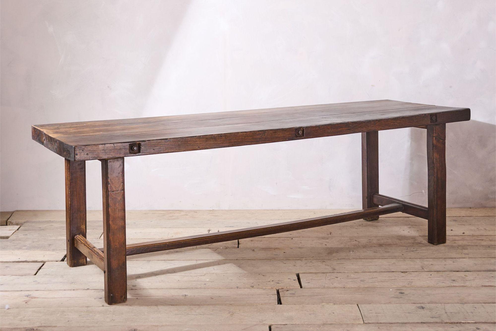 Table de travail en orme français du 19e siècle Excellent état - En vente à Malton, GB