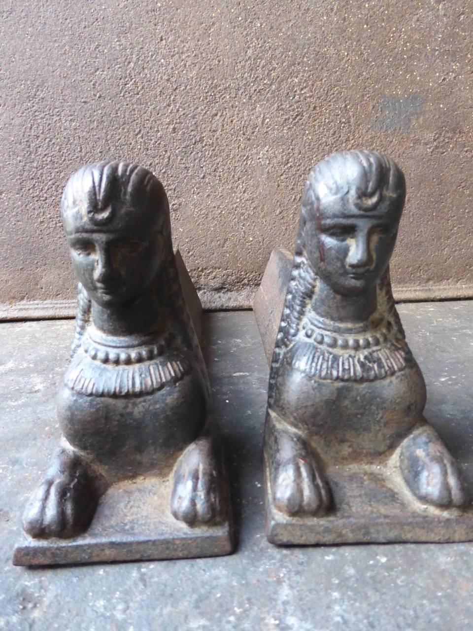 19th Century French Empire Andirons or Firedogs 1