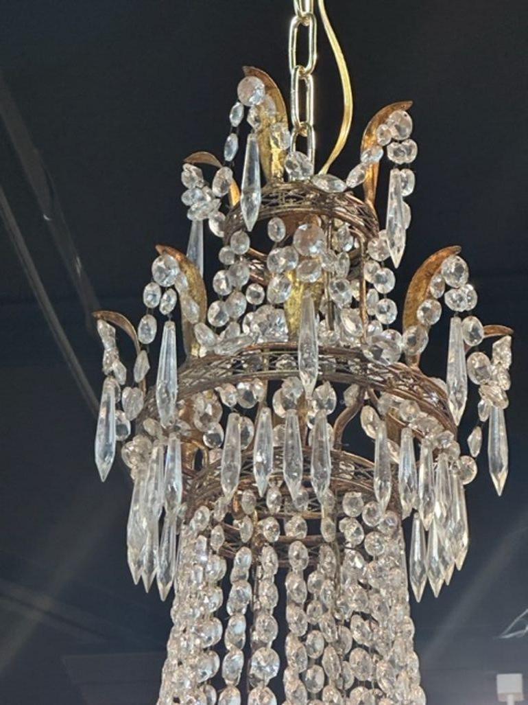 19th Century French Empire Basket Style Chandelier 1