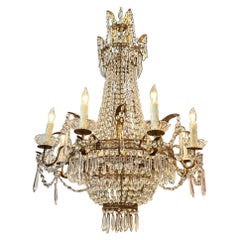 19th Century French Empire Basket Style Chandelier