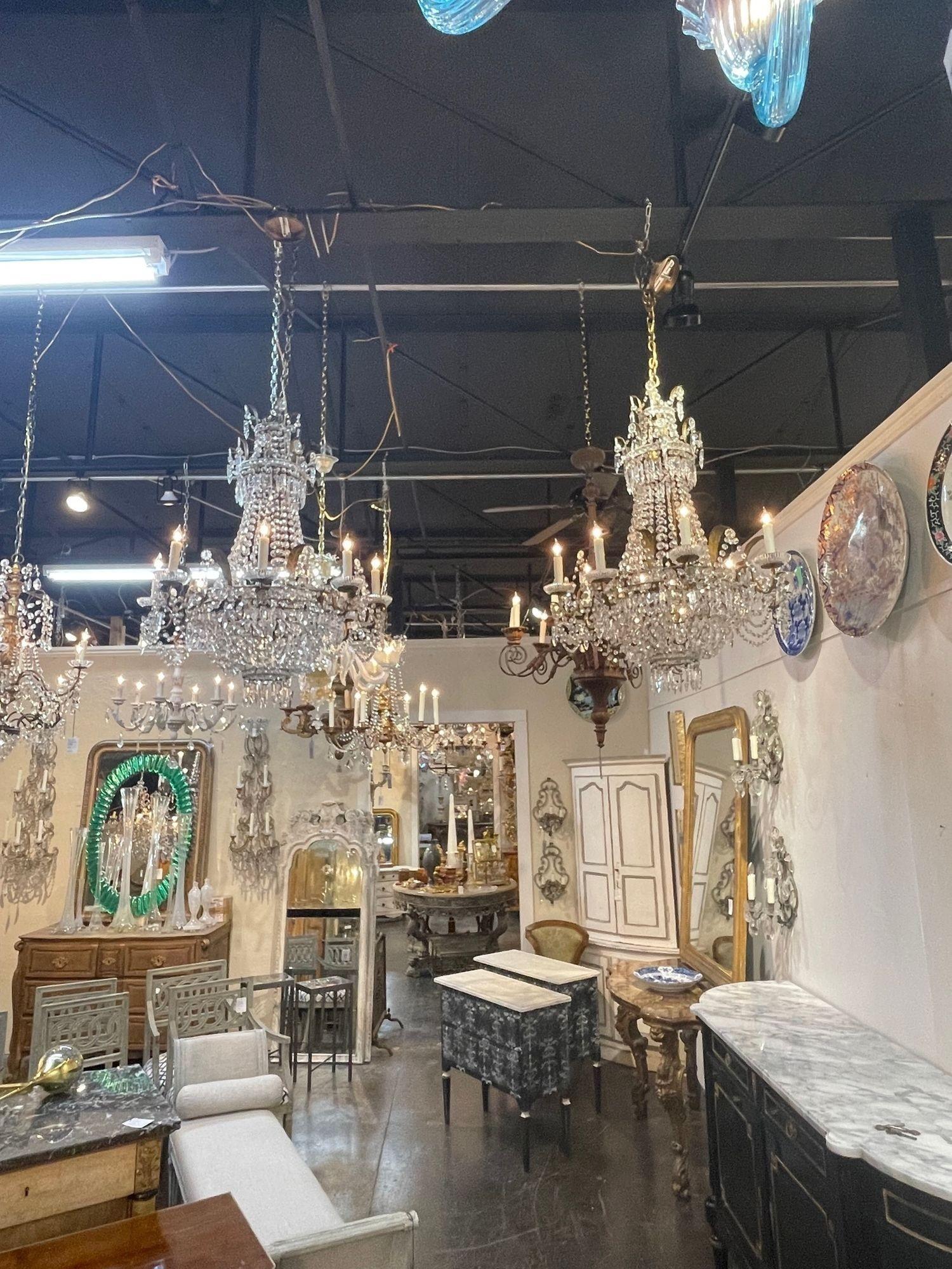 19th Century French Empire Basket Style Chandeliers 6