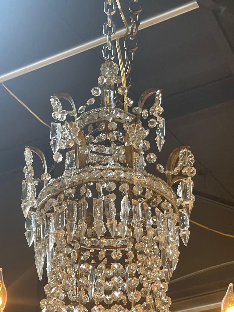 19th Century French Empire Basket Style Chandeliers For Sale at 1stDibs