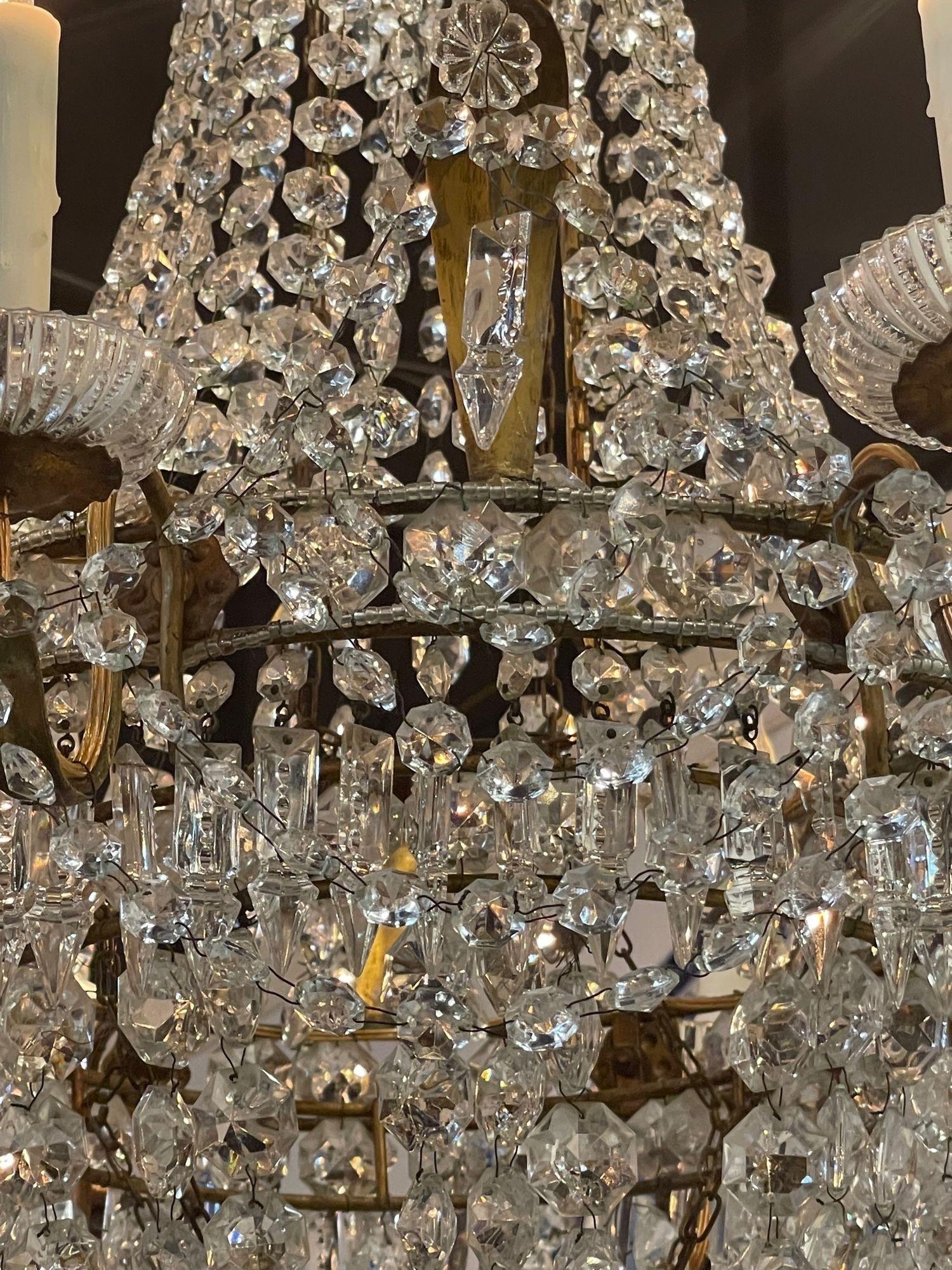 19th Century French Empire Basket Style Chandeliers 3