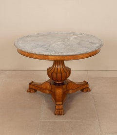 19th Century French Empire Birds Eye Maple Gueridon