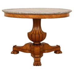 19th Century French Empire Birds Eye Maple Gueridon