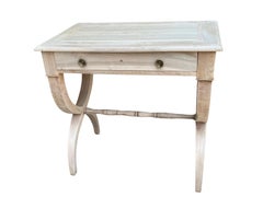 19th Century French Empire Bleached Cherry Side Table