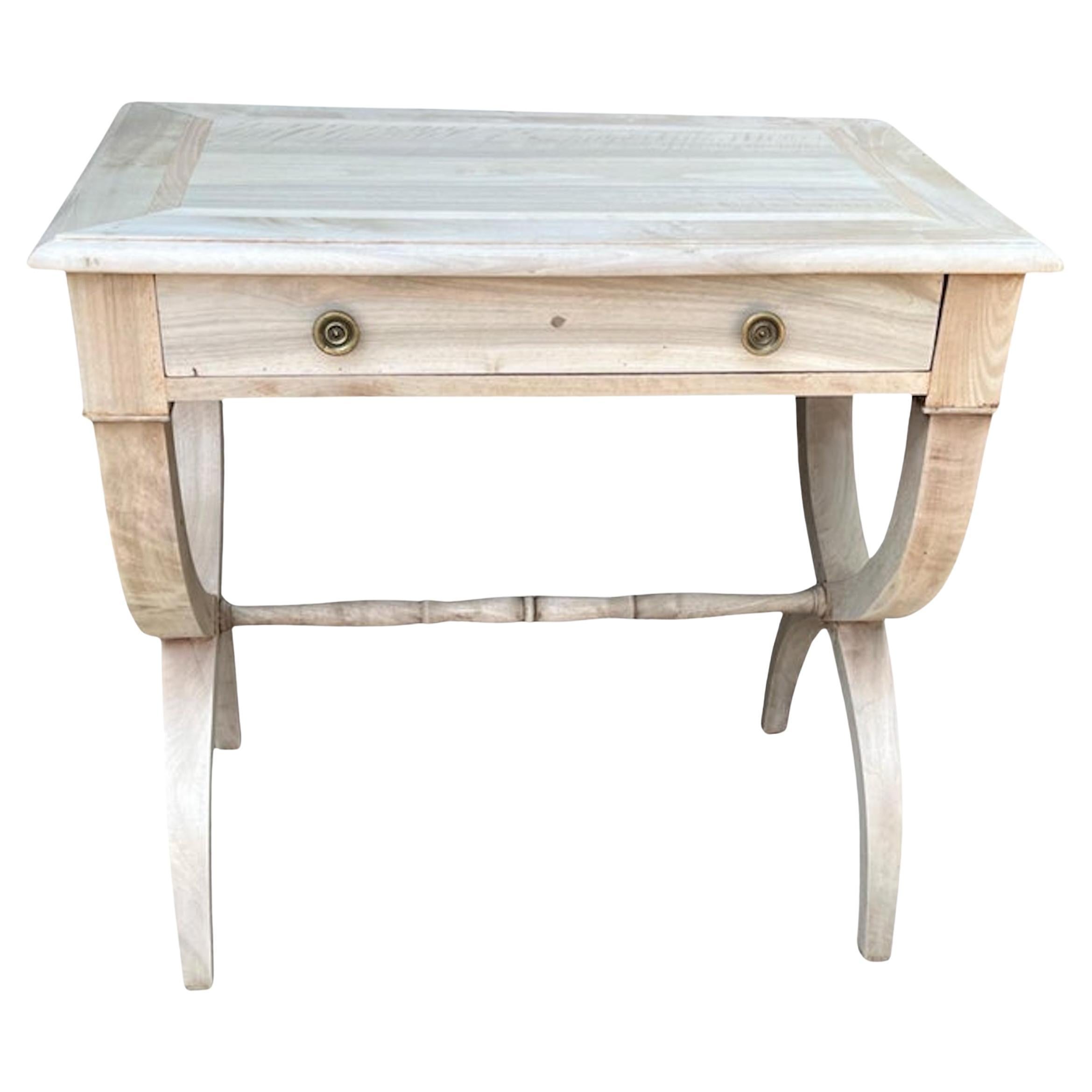 19th Century French Empire Bleached Cherry Side Table