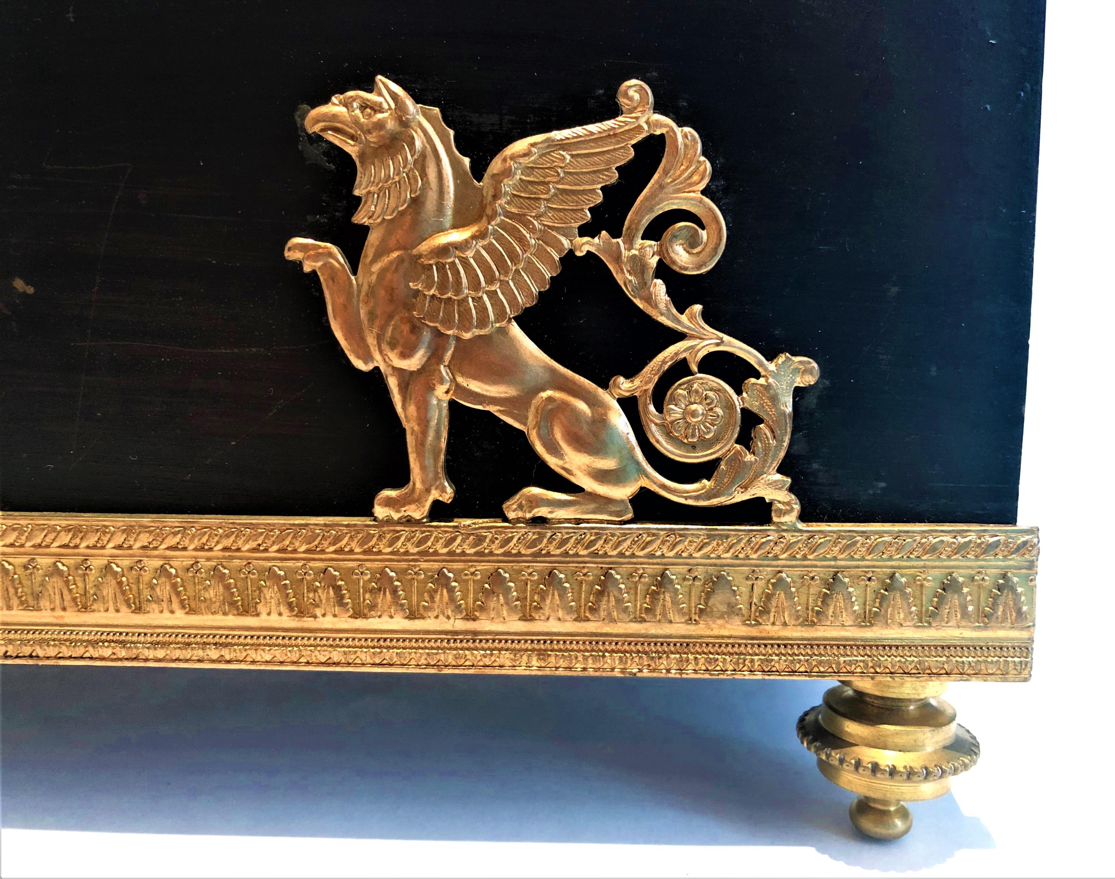 19th Century French Empire Bronze Desk Letter Holder In Good Condition In Buenos Aires, Olivos