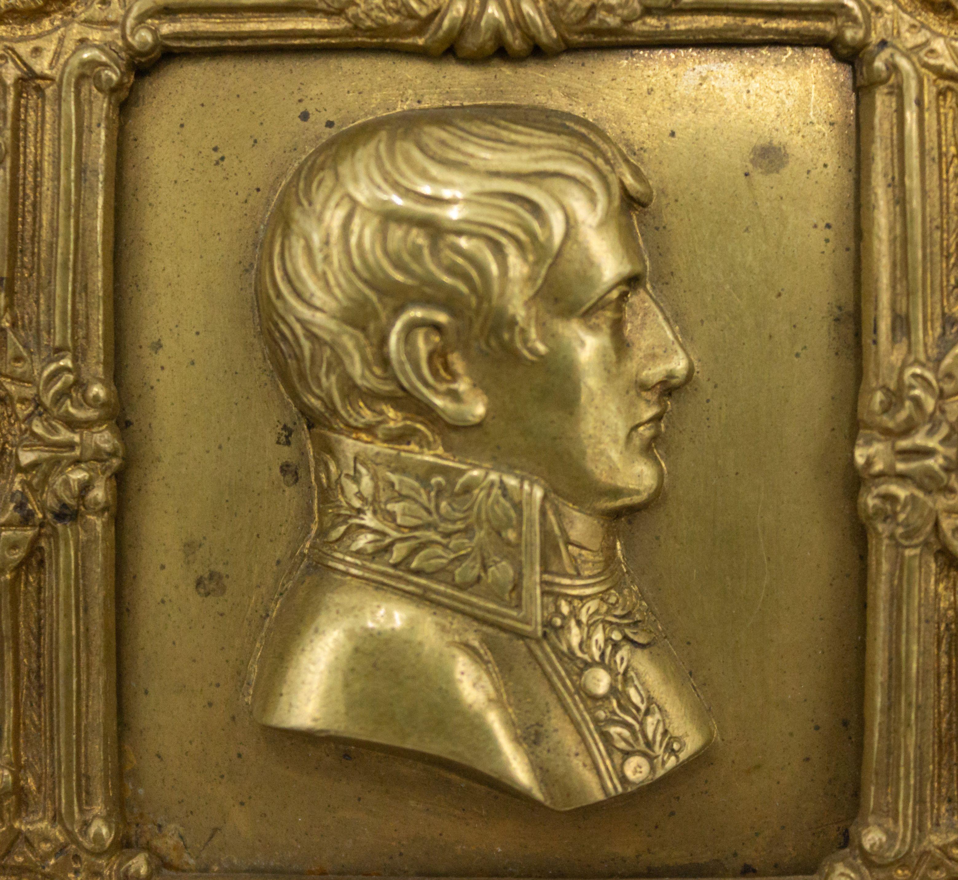 19th Century French Empire Bronze Napoleon Plaque For Sale 2